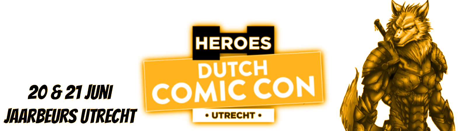 Funko Pop beurs agenda banner op HDCC heroes dutch comic con